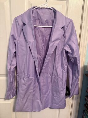 Lavender Open-Front Women's Blazer Jacket
